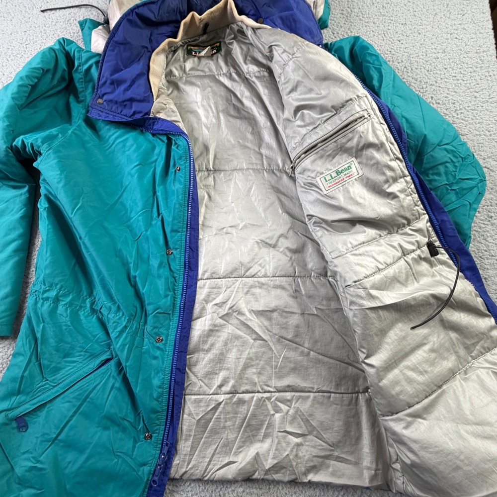 VTG LL Bean Penobscot Parka Jacket Full Zip Made in USA Hooded Coat Mens Tall L - Picture 2 of 15
